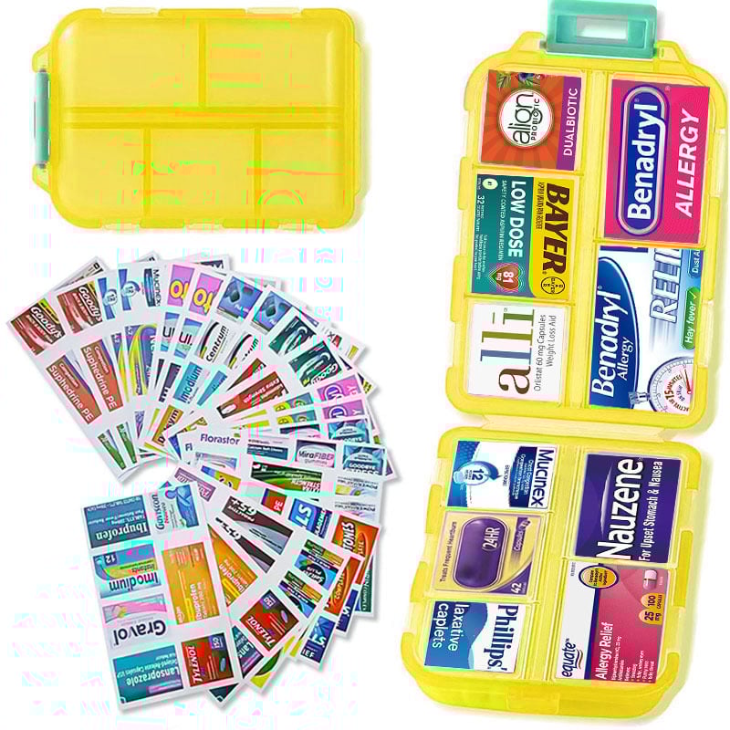 π₯147 Pcs Medicine Labels, DIY Mini Pill Case Labels(Travel Favorite!)