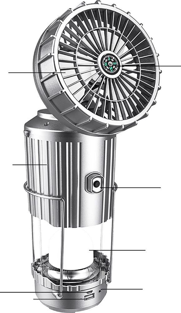 🔥🎁Hot Sale 50% OFF💡Portable LED Camping Lantern With Fan