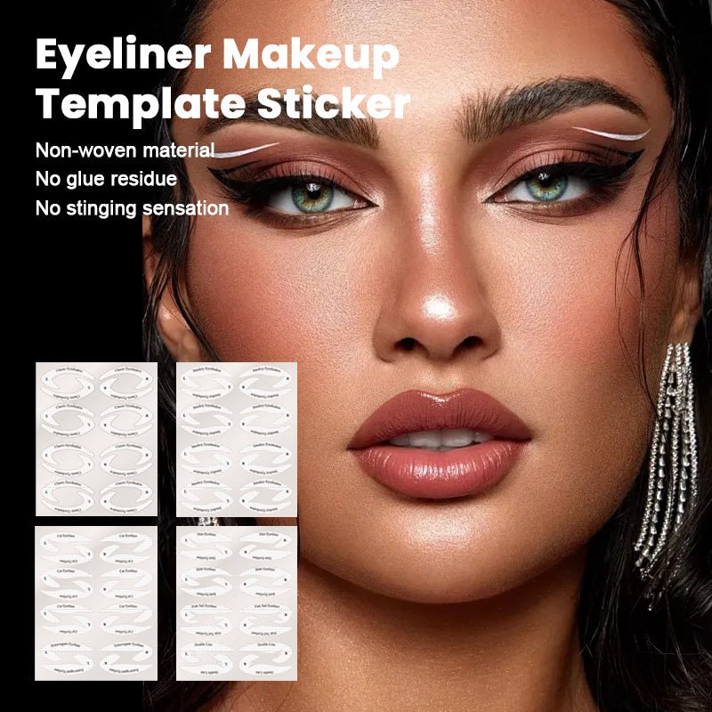 Eyeshadow/eyeliner makeup template stickers