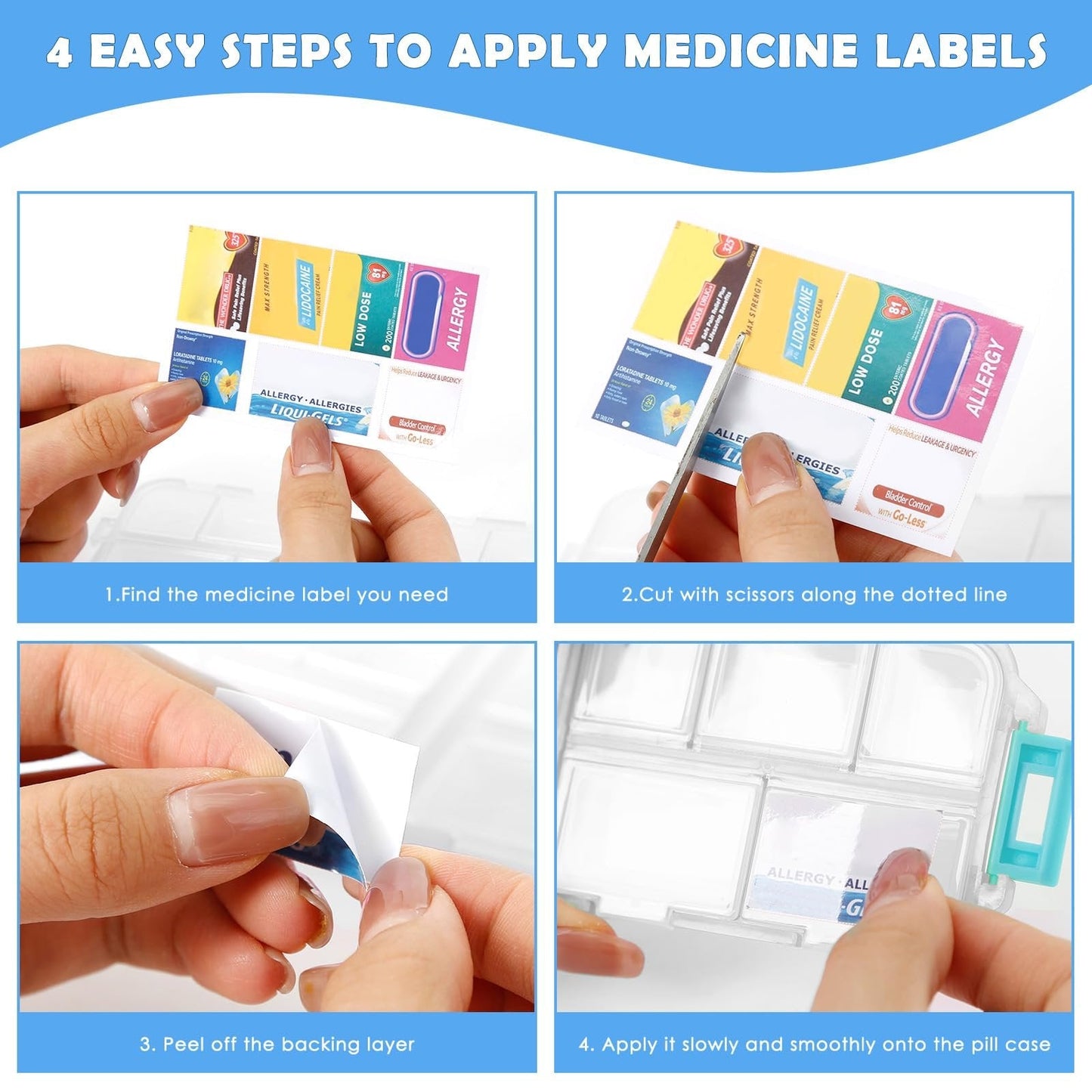 π₯147 Pcs Medicine Labels, DIY Mini Pill Case Labels(Travel Favorite!)