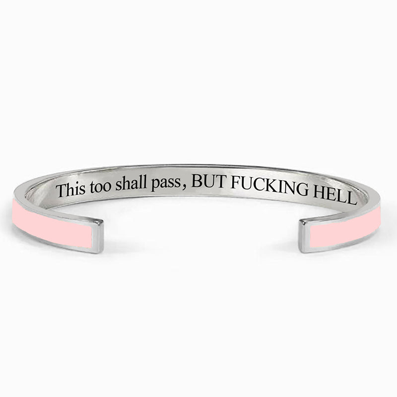 This Too Shall Pass Color Cuff Bracelet