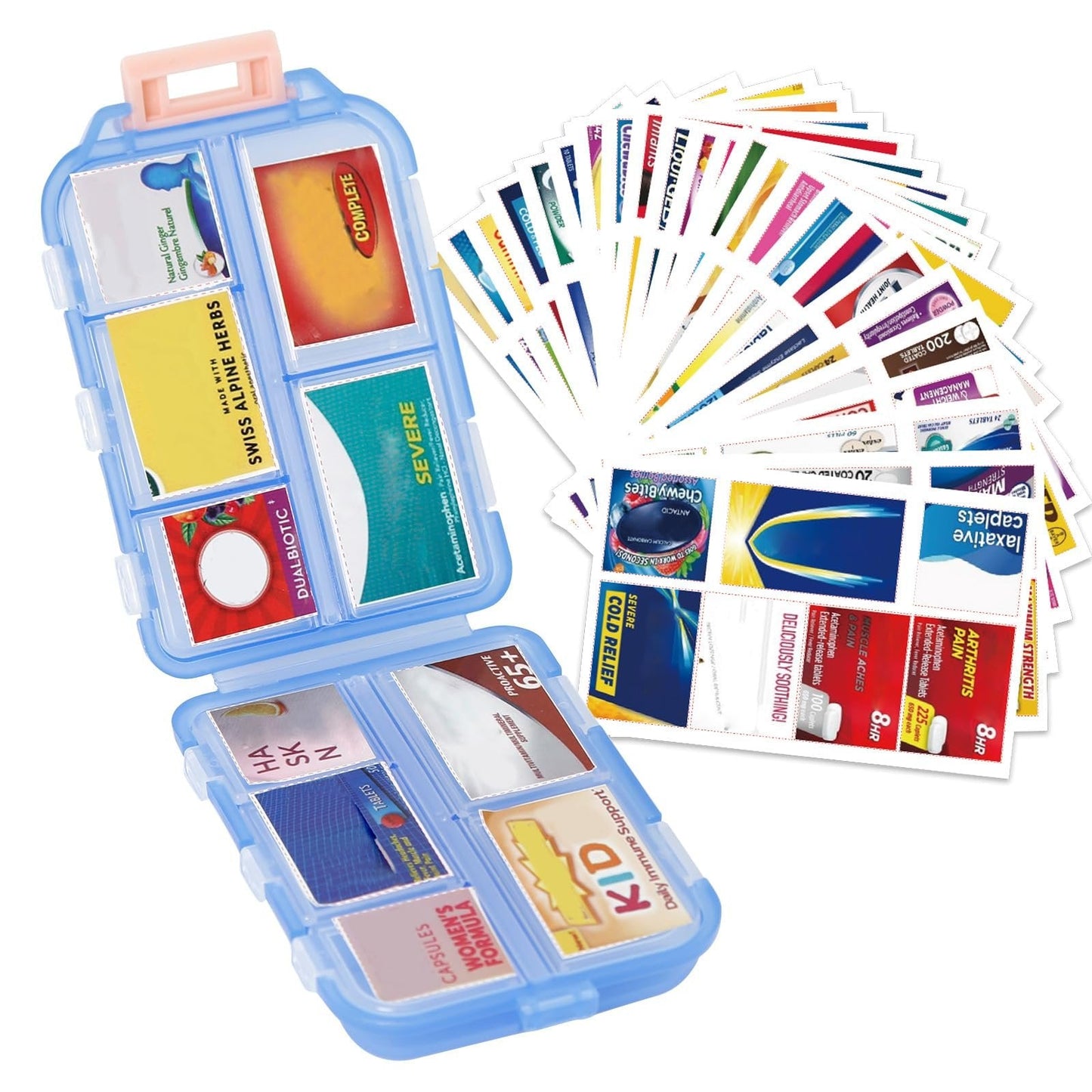 π₯147 Pcs Medicine Labels, DIY Mini Pill Case Labels(Travel Favorite!)