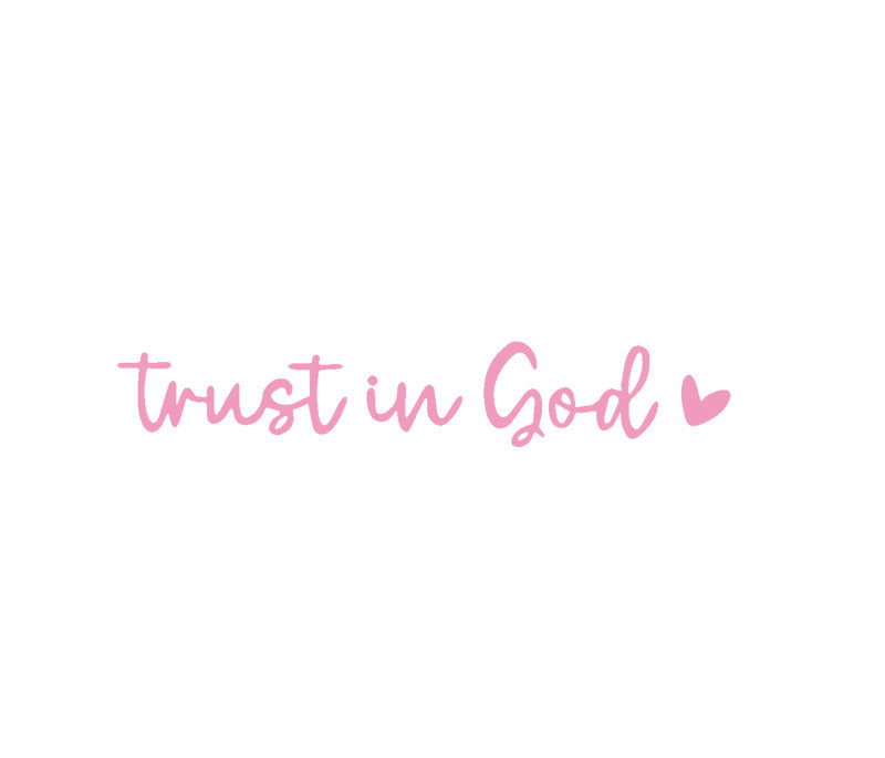 2pcs Trust in God Car Rearview Mirror Sticker, Car Rearview Mirror Decal, Inspirational Vinyl Sticker, Ideal Christian Gift