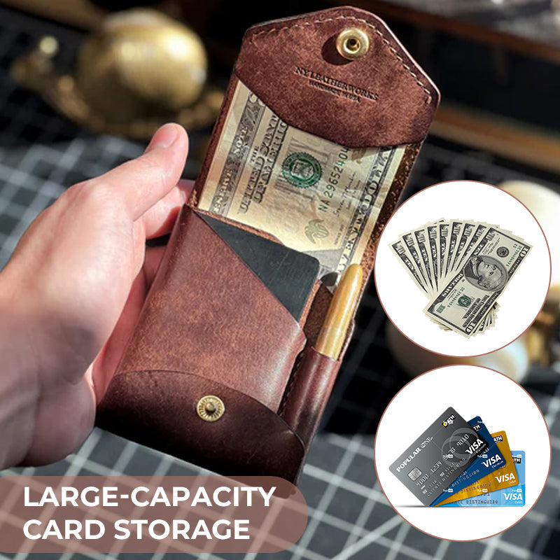 👜Vintage Handmade Leather Wallet