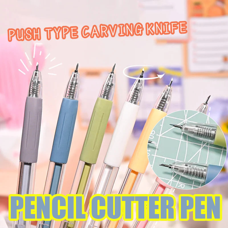 Morandi Color Cartoon Pattern Student Utility Knife(6 Pcs)