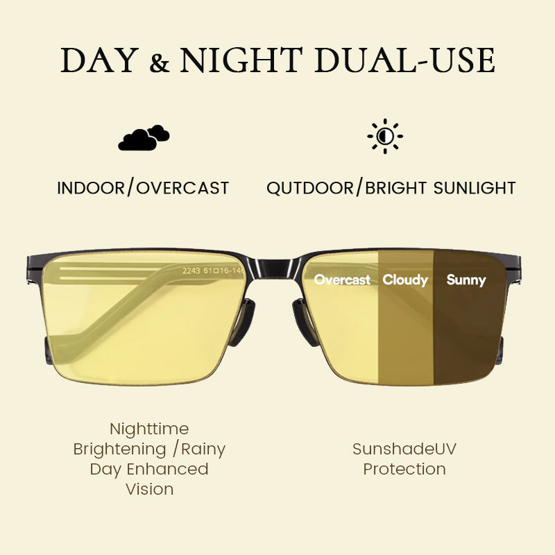Square Sunglasses for Day and Night Use