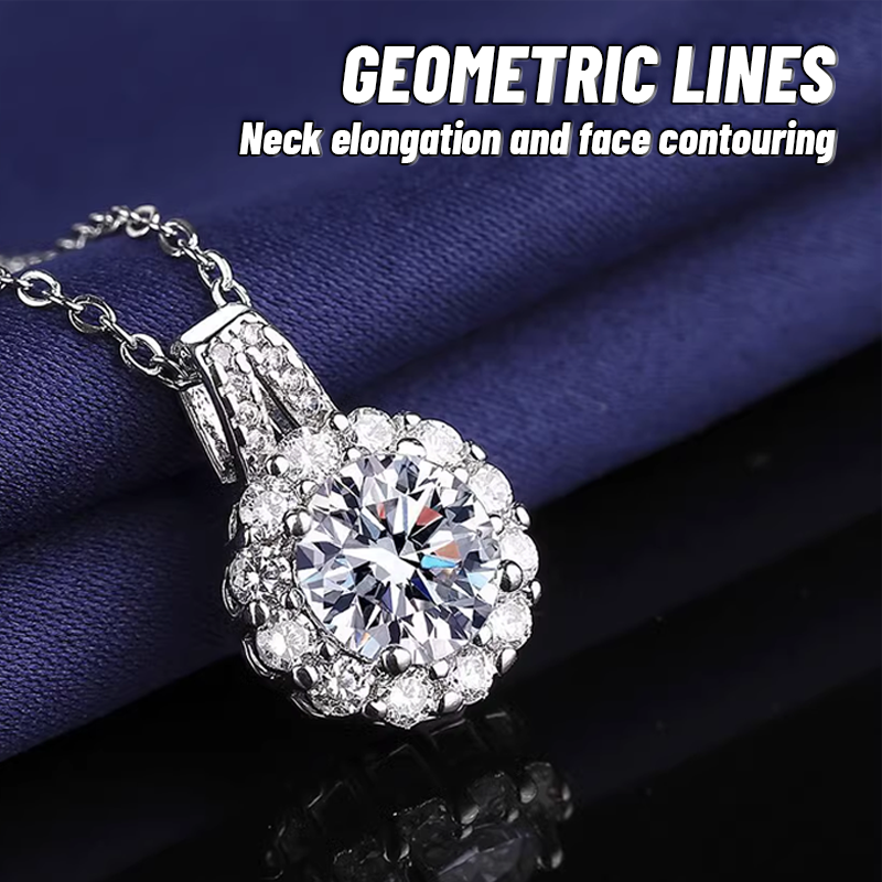 🔥🔥S925 Sterling Silver zircon Sunflower Pendant Necklace