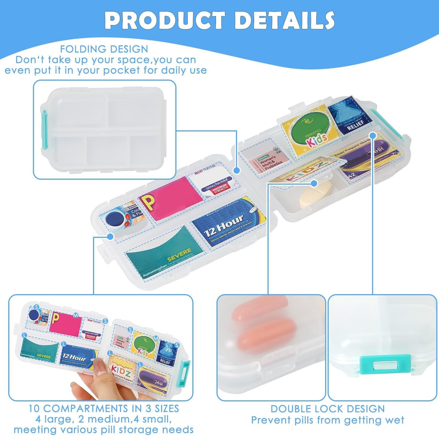 π₯147 Pcs Medicine Labels, DIY Mini Pill Case Labels(Travel Favorite!)
