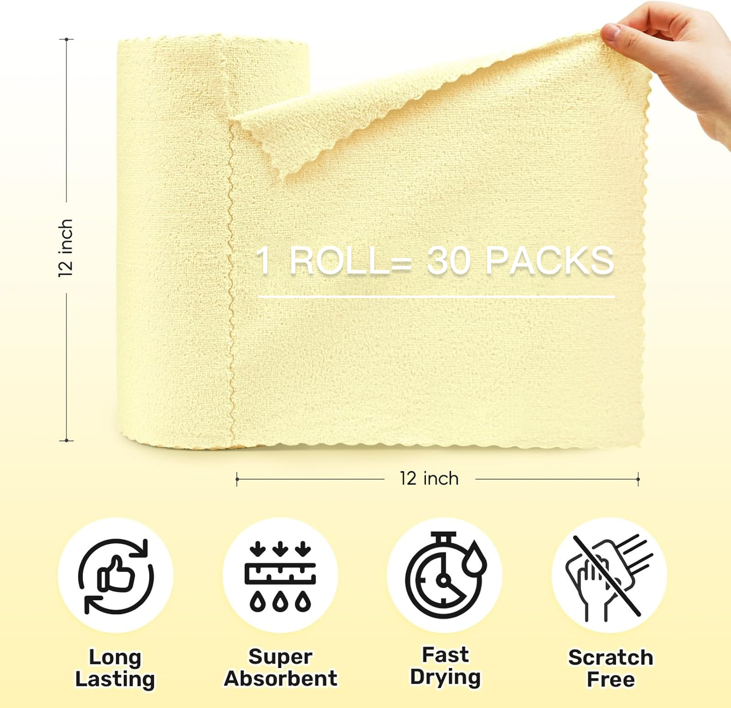 π§Όπ Microfiber Cleaning Cloths Roll