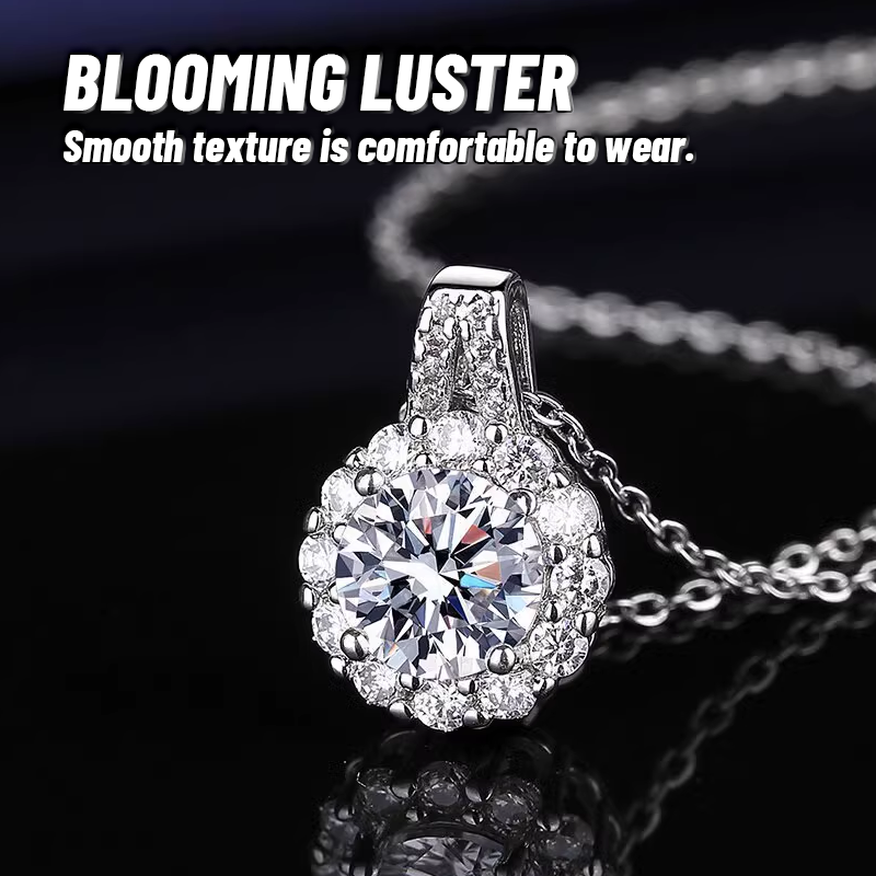 🔥🔥S925 Sterling Silver zircon Sunflower Pendant Necklace