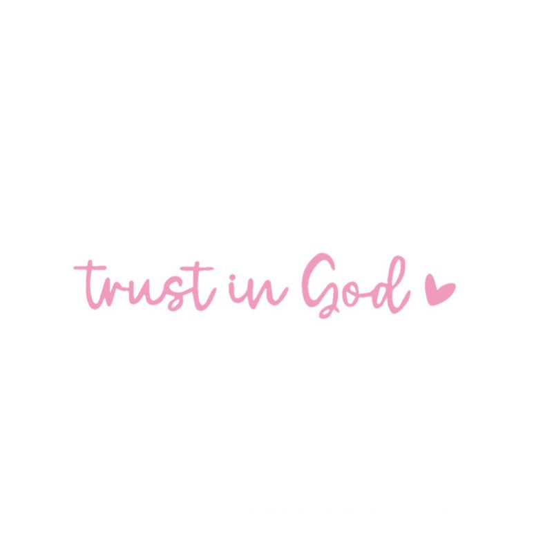 2pcs Trust in God Car Rearview Mirror Sticker, Car Rearview Mirror Decal, Inspirational Vinyl Sticker, Ideal Christian Gift