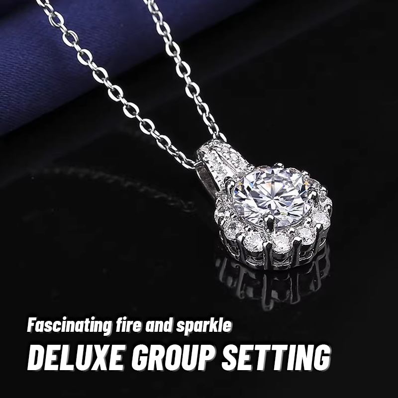 🔥🔥S925 Sterling Silver zircon Sunflower Pendant Necklace