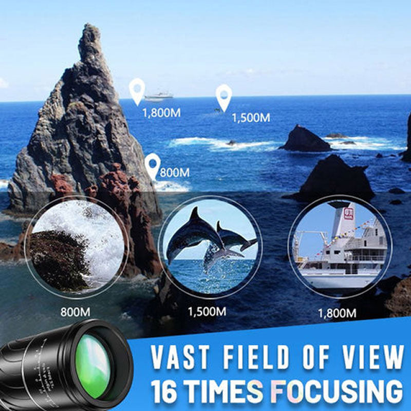 π 16x52 Monocular Telescope | High-Power Dual Focus Optical Zoom Scope π₯