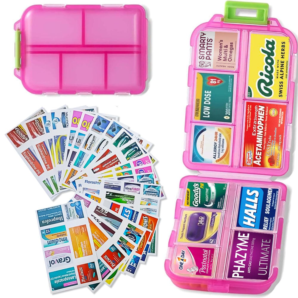 π₯147 Pcs Medicine Labels, DIY Mini Pill Case Labels(Travel Favorite!)