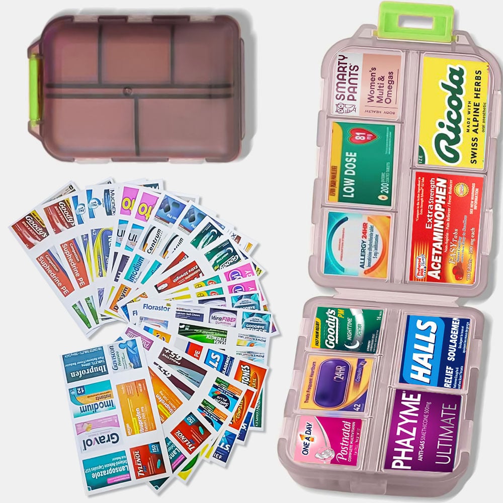 π₯147 Pcs Medicine Labels, DIY Mini Pill Case Labels(Travel Favorite!)