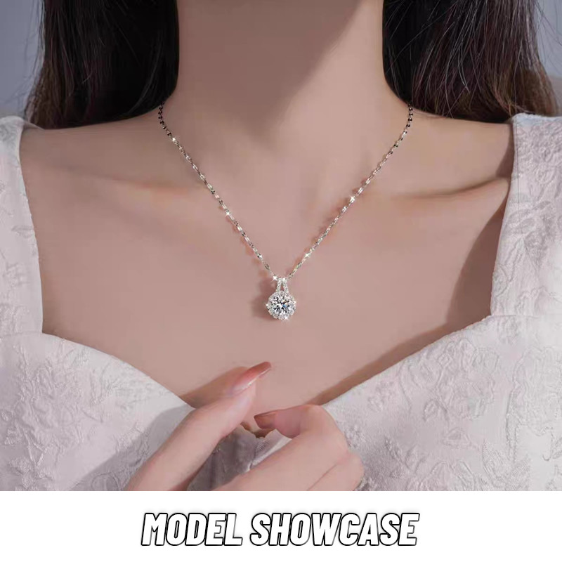 🔥🔥S925 Sterling Silver zircon Sunflower Pendant Necklace