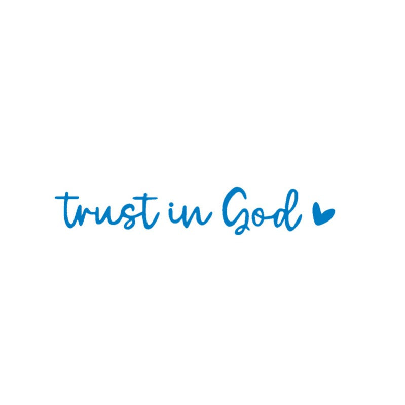 2pcs Trust in God Car Rearview Mirror Sticker, Car Rearview Mirror Decal, Inspirational Vinyl Sticker, Ideal Christian Gift