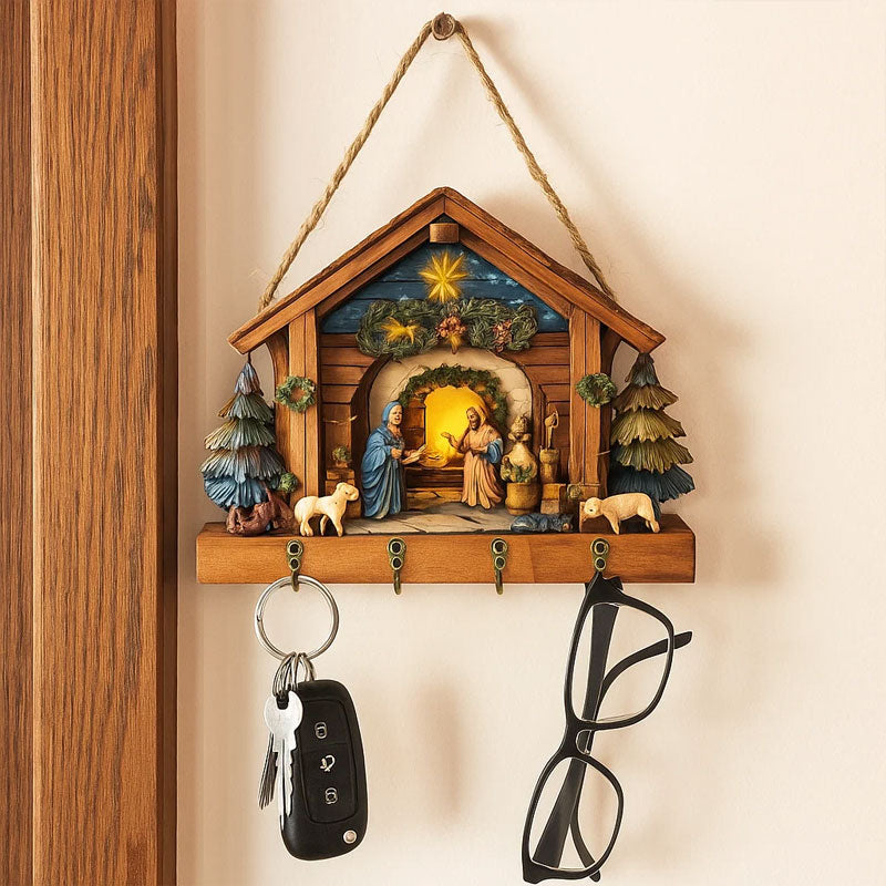 2D Flat Jesus and Disciples Wall Art Keychain