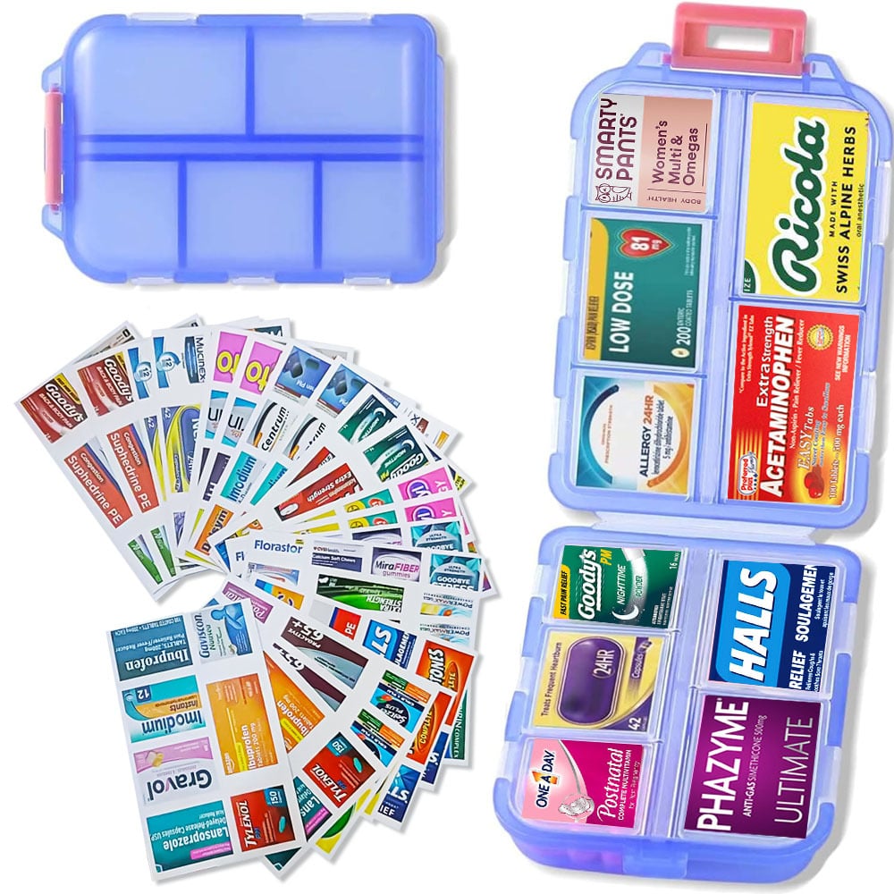 π₯147 Pcs Medicine Labels, DIY Mini Pill Case Labels(Travel Favorite!)