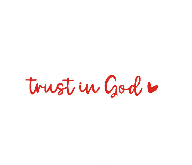 2pcs Trust in God Car Rearview Mirror Sticker, Car Rearview Mirror Decal, Inspirational Vinyl Sticker, Ideal Christian Gift