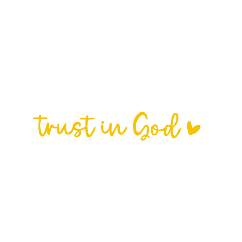 2pcs Trust in God Car Rearview Mirror Sticker, Car Rearview Mirror Decal, Inspirational Vinyl Sticker, Ideal Christian Gift