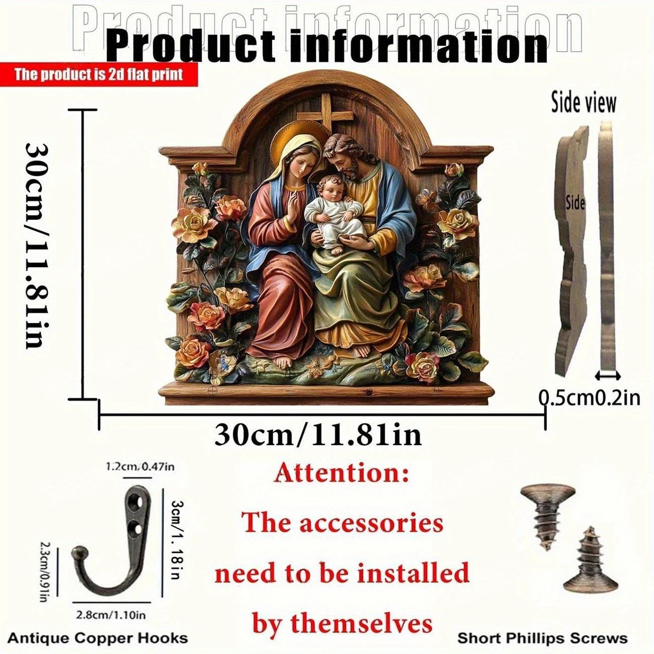 2D Flat Jesus and Disciples Wall Art Keychain