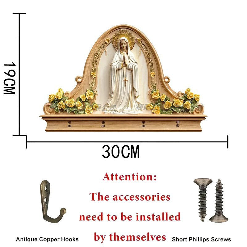 2D Flat Jesus and Disciples Wall Art Keychain