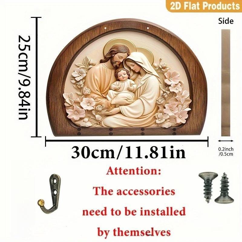 2D Flat Jesus and Disciples Wall Art Keychain