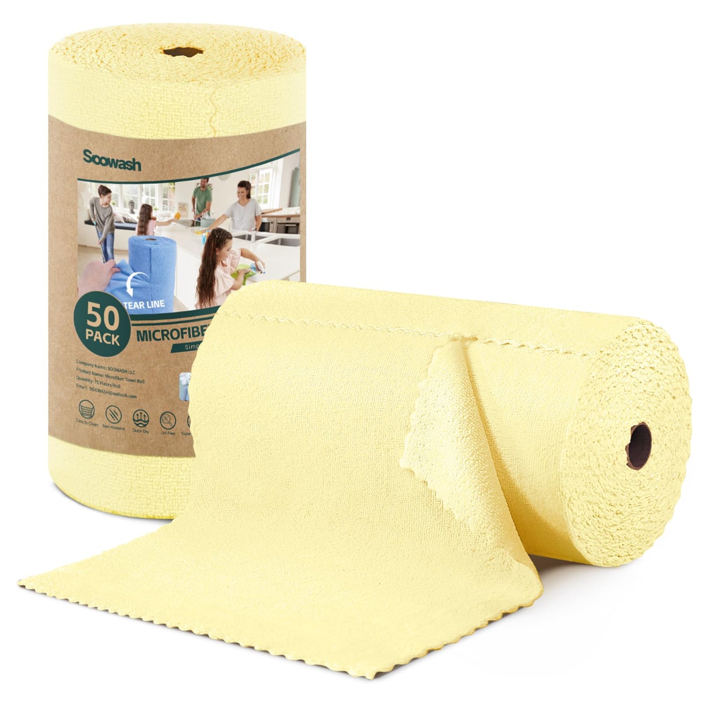 π§Όπ Microfiber Cleaning Cloths Roll