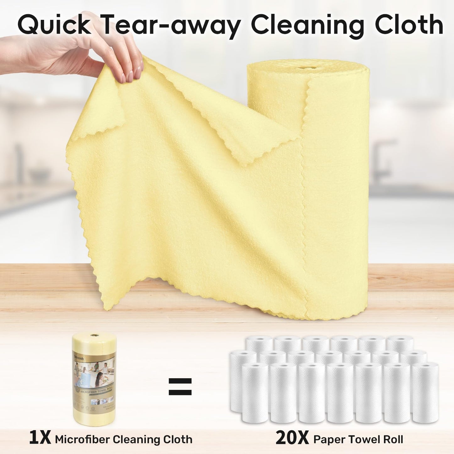 π§Όπ Microfiber Cleaning Cloths Roll