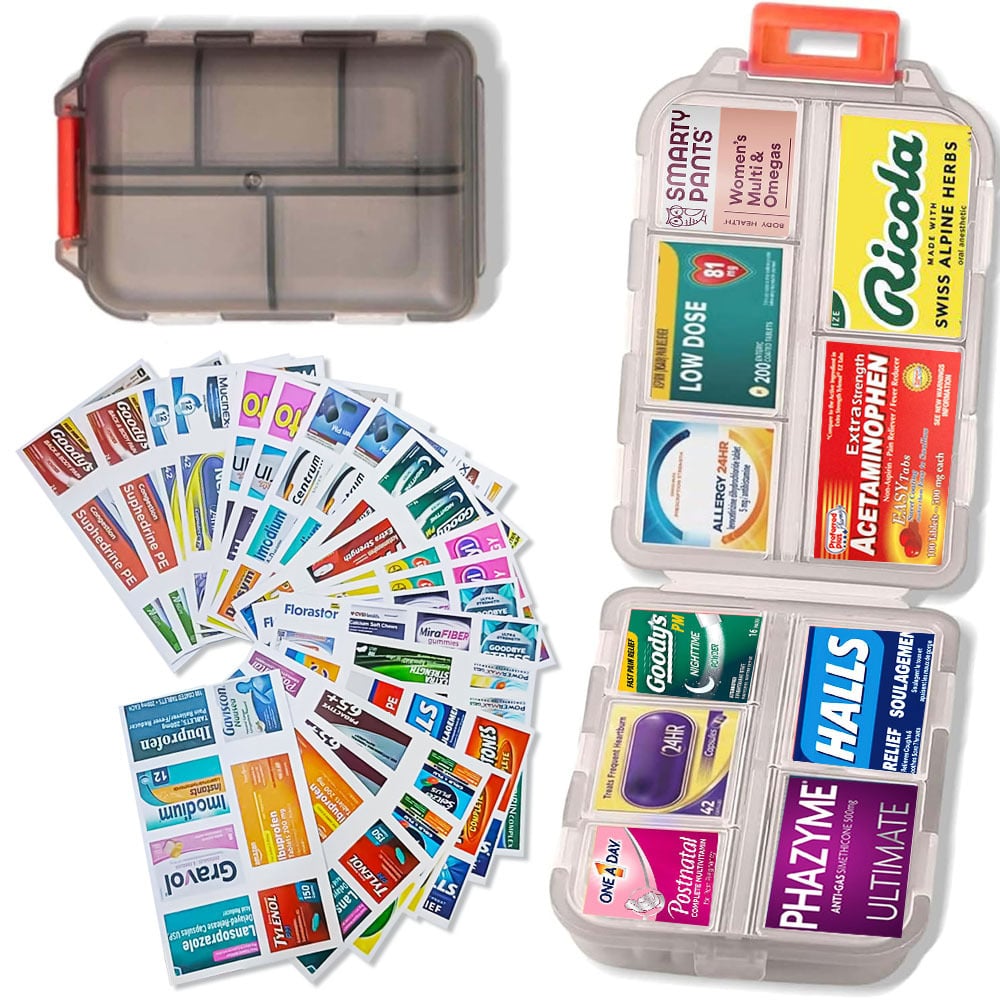 π₯147 Pcs Medicine Labels, DIY Mini Pill Case Labels(Travel Favorite!)