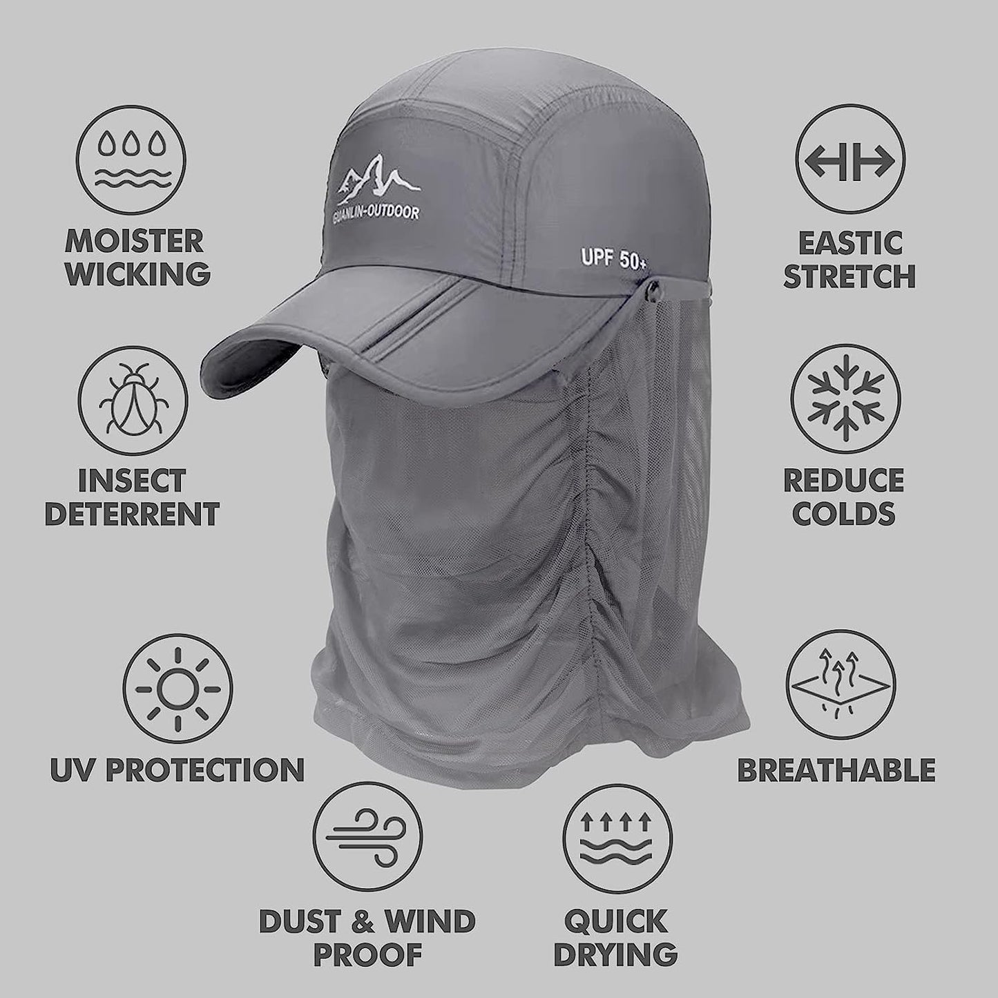 🔥BIGGEST SALE - 49 % DISCOUNT 🔥🔥Sun hat with retractable brim for outdoor/fishing/riding/climbing