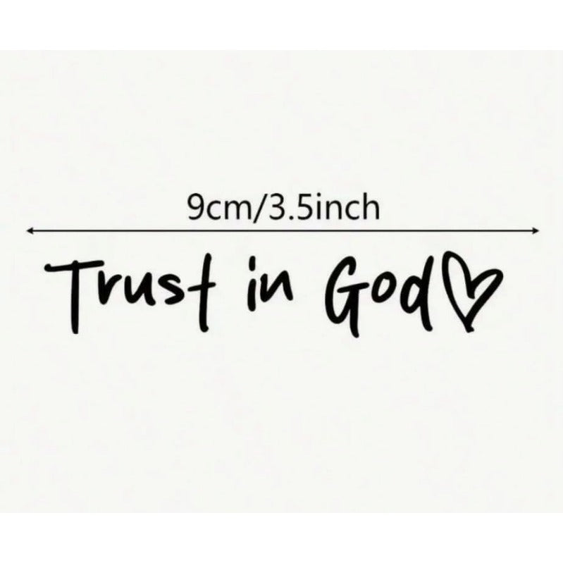 2pcs Trust in God Car Rearview Mirror Sticker, Car Rearview Mirror Decal, Inspirational Vinyl Sticker, Ideal Christian Gift