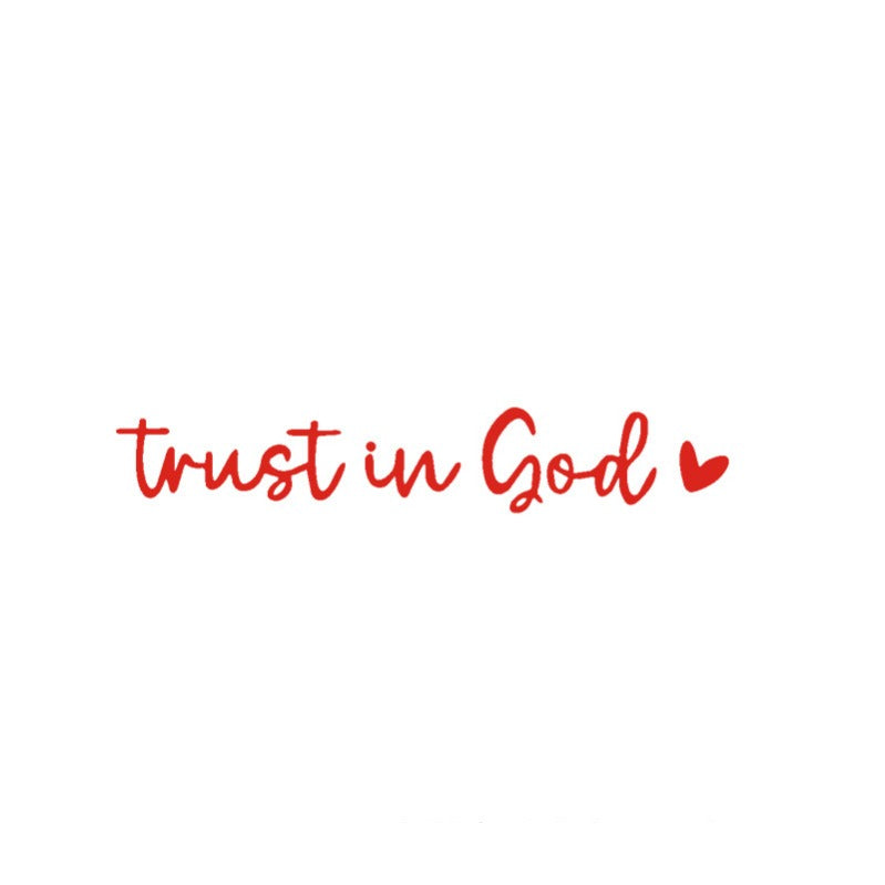 2pcs Trust in God Car Rearview Mirror Sticker, Car Rearview Mirror Decal, Inspirational Vinyl Sticker, Ideal Christian Gift