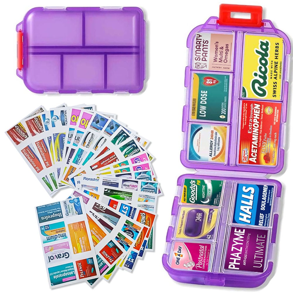 π₯147 Pcs Medicine Labels, DIY Mini Pill Case Labels(Travel Favorite!)
