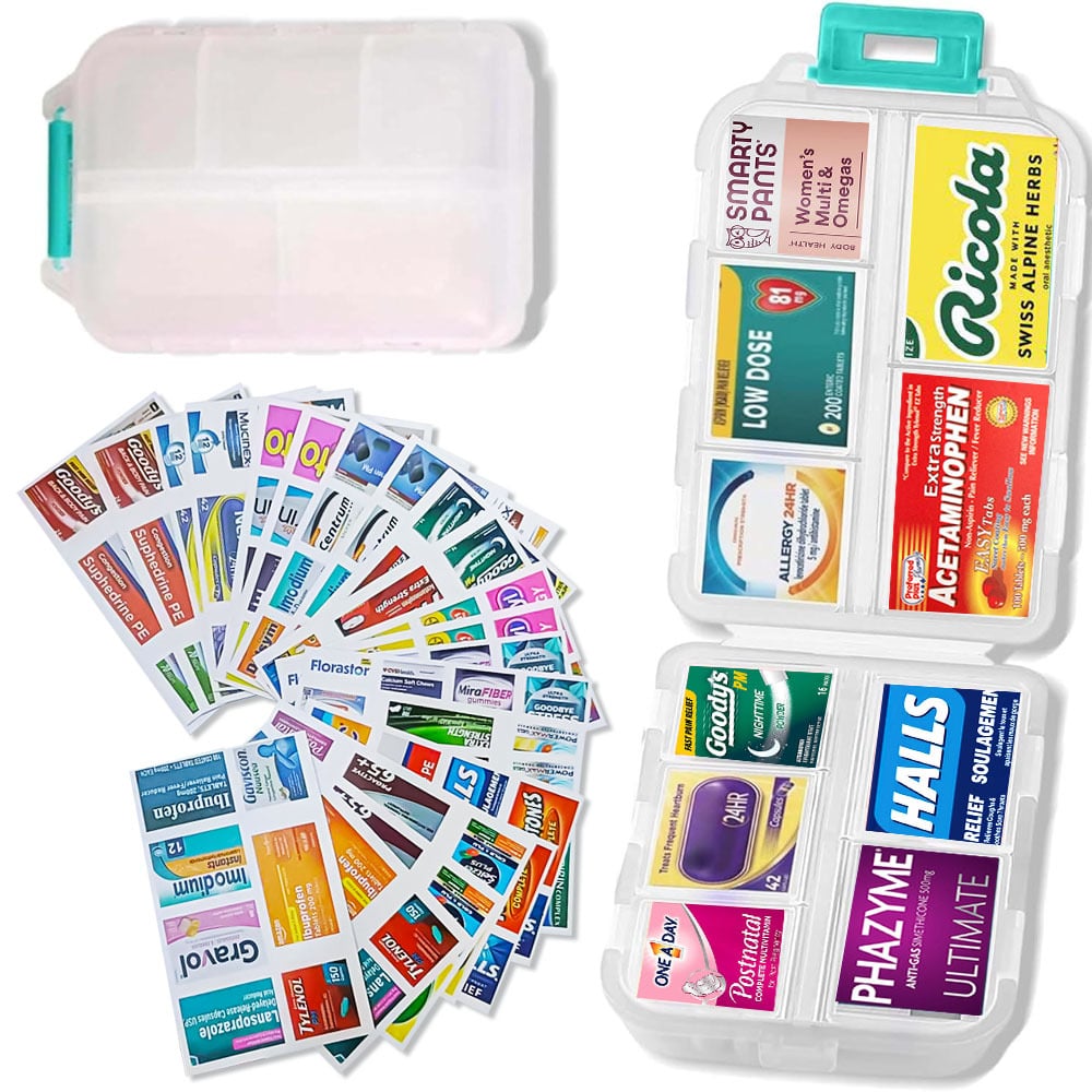 π₯147 Pcs Medicine Labels, DIY Mini Pill Case Labels(Travel Favorite!)