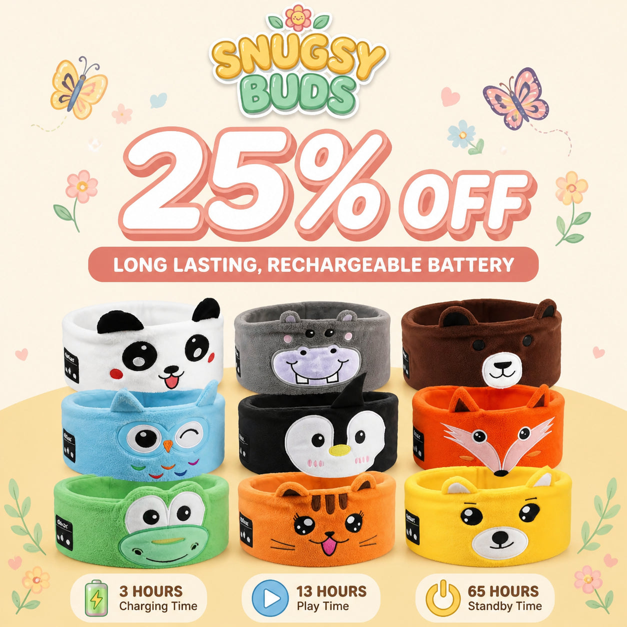 🔥Limited-time offer-Kids' Bluetooth Headband Headphones