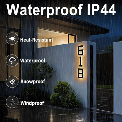 🎁✨Solar-powered outdoor illuminated door number