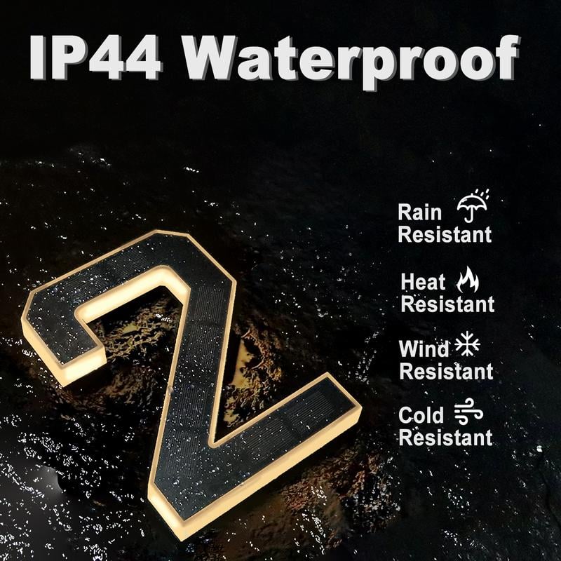 🎁✨Solar-powered outdoor illuminated door number