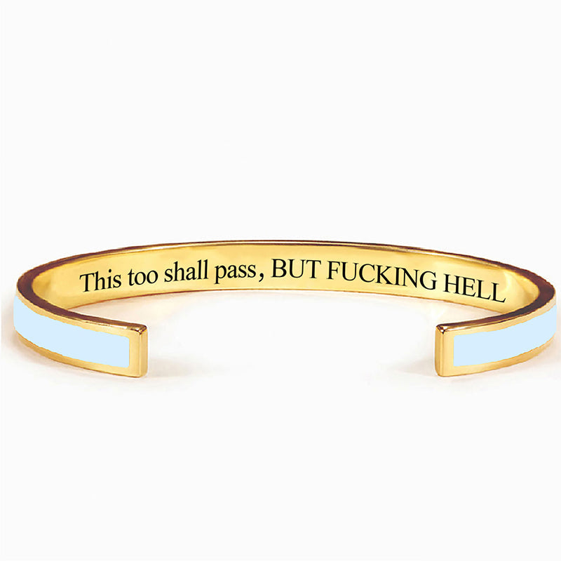 This Too Shall Pass Color Cuff Bracelet