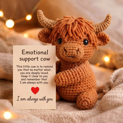🐮Emotional Support Cow-Handmade Comfort Companion