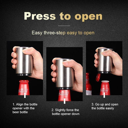 🍷Automatic Stainless Steel Bottle Opener