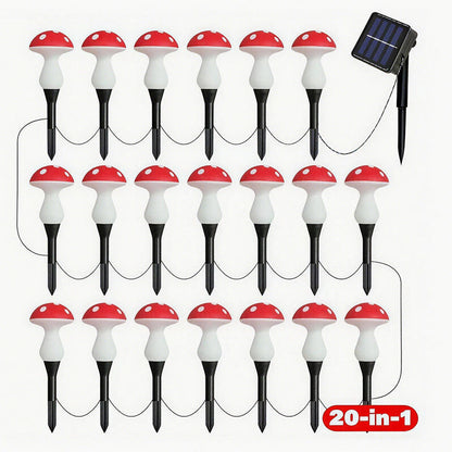 LED Solar Mushroom Lights for Garden Courtyards
