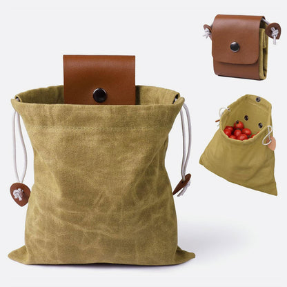 Leather & Waxed Canvas Pouch