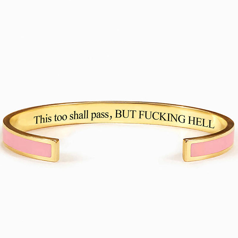 This Too Shall Pass Color Cuff Bracelet