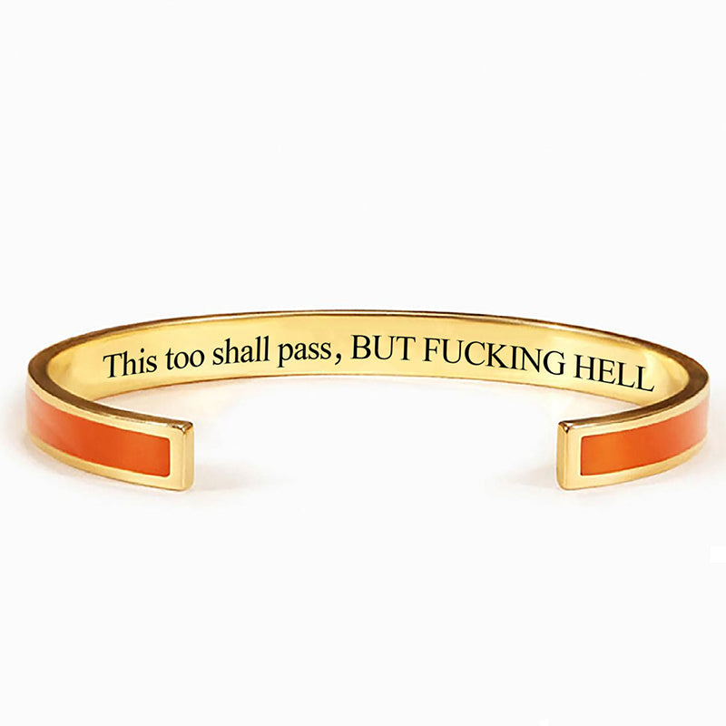 This Too Shall Pass Color Cuff Bracelet