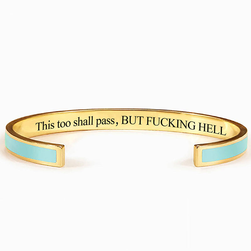 This Too Shall Pass Color Cuff Bracelet