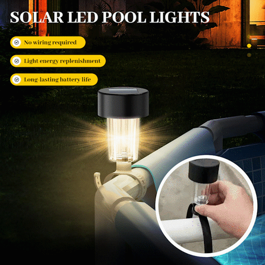 6 Pcs Pool Solar Lights for Framed Above Ground Pools Waterproof Solar Light Outdoor Swimming Pool Fence Decorations Pool Accessories Colorful Light Night Lights