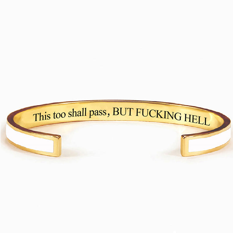 This Too Shall Pass Color Cuff Bracelet