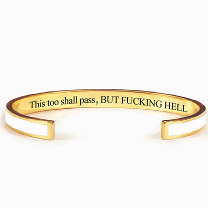 This Too Shall Pass Color Cuff Bracelet